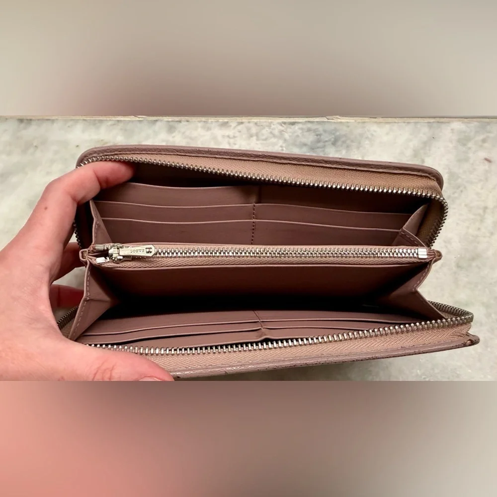 LOEWE Anagram Calfskin Maueve Long Zip-Around Wallet